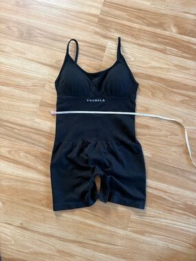 Awesome YoungLA W346 Core Hourglass Bodysuit with Butt Ruching - Black - Sz M